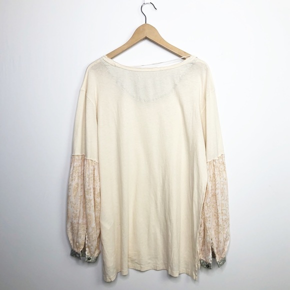 FREE people jade Boho mixed media blouse - Picture 11 of 14